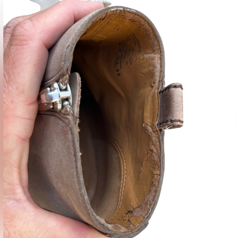 Coach Haven Tan Leather Studded Ankle Booties- Size 6B - Picture 12 of 14